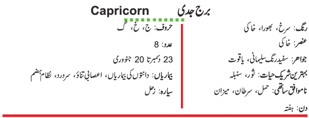 horoscopes capricorn today urdu