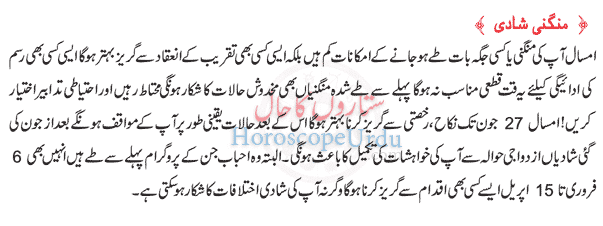 Horoscope In Urdu 2015
