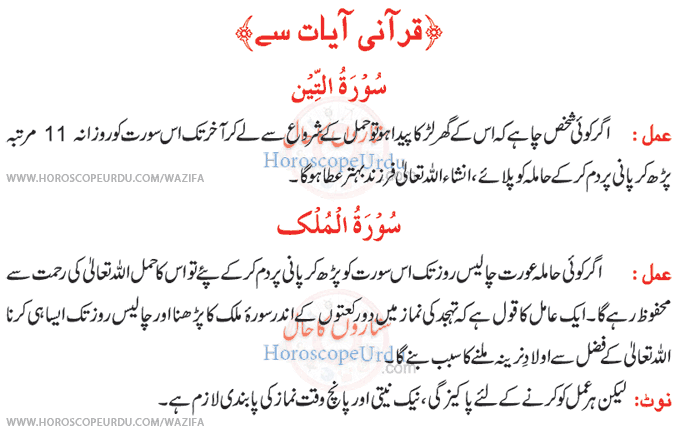 Quran Wazifa For Baby Boy in Urdu
